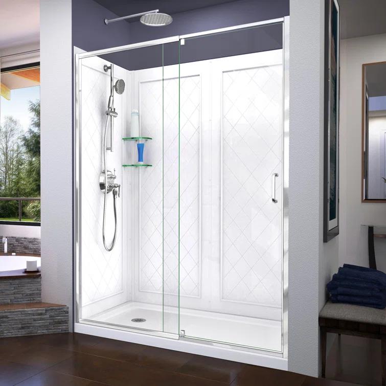 DreamLine Dreamline Flex 60" x 76.75" Pivot Semi-Frameless Shower Door DL-6227L-01