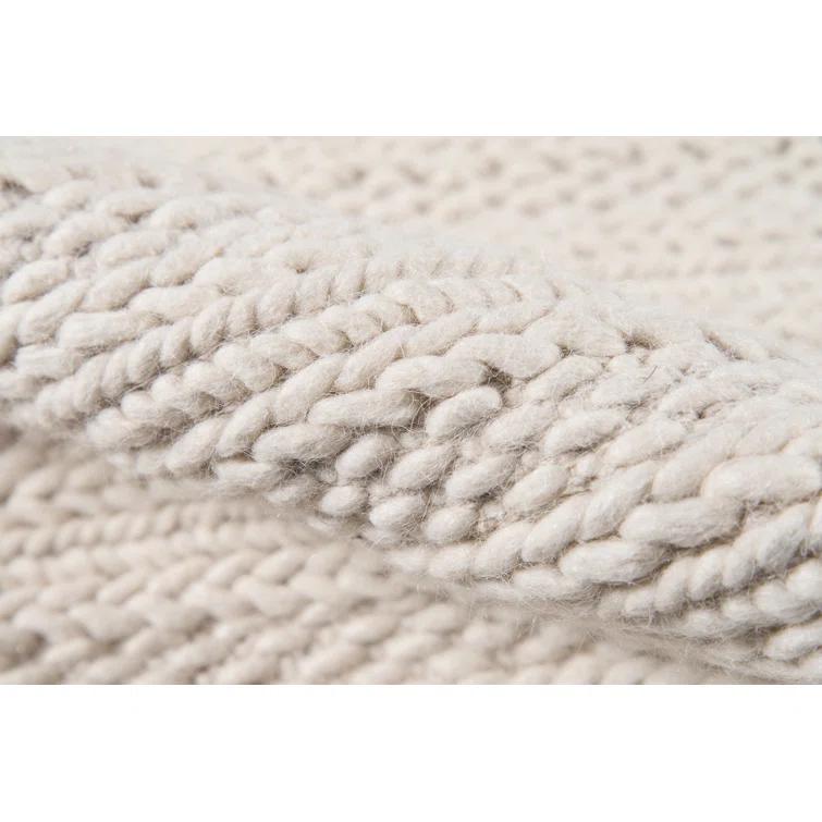 Kells Striped Handmade Ivory Area Rug