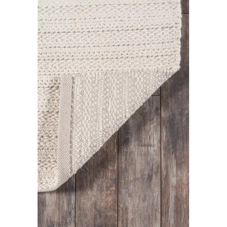 Kells Striped Handmade Ivory Area Rug