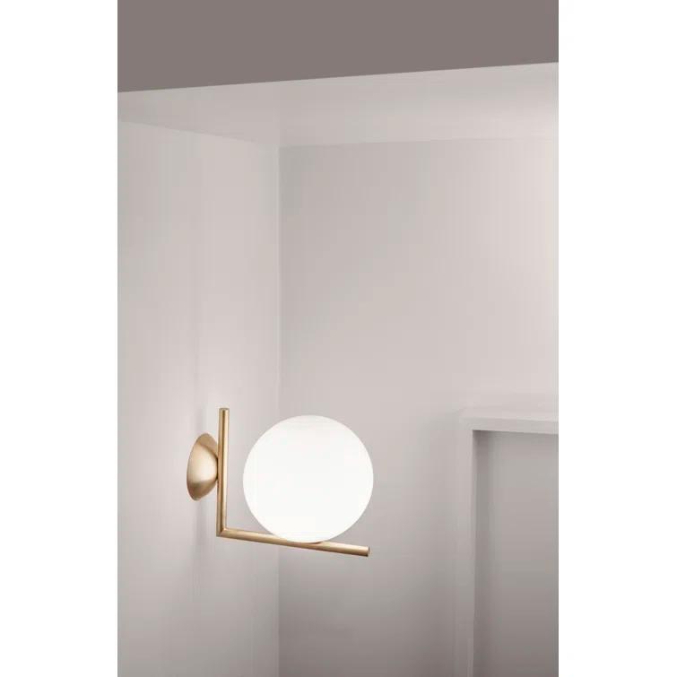 Large Brass Dimmable Direct Wired Sconce
