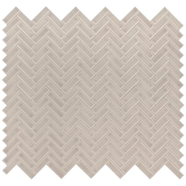 Herringbone 1" x 3" Glossy Ceramic Mosaic Tile