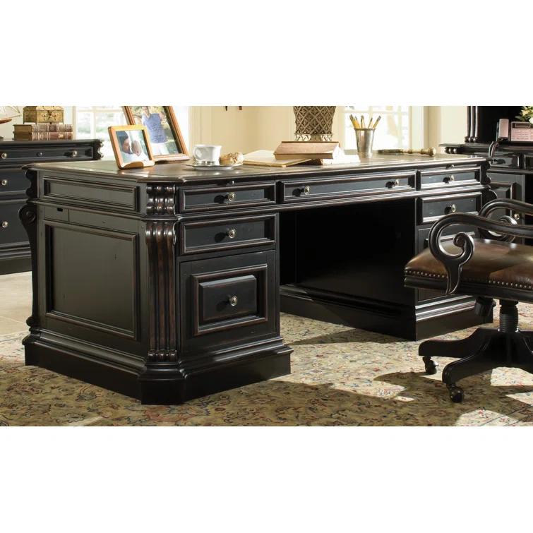 Hooker Furniture Telluride 76'' Executive Desk withWood Panels