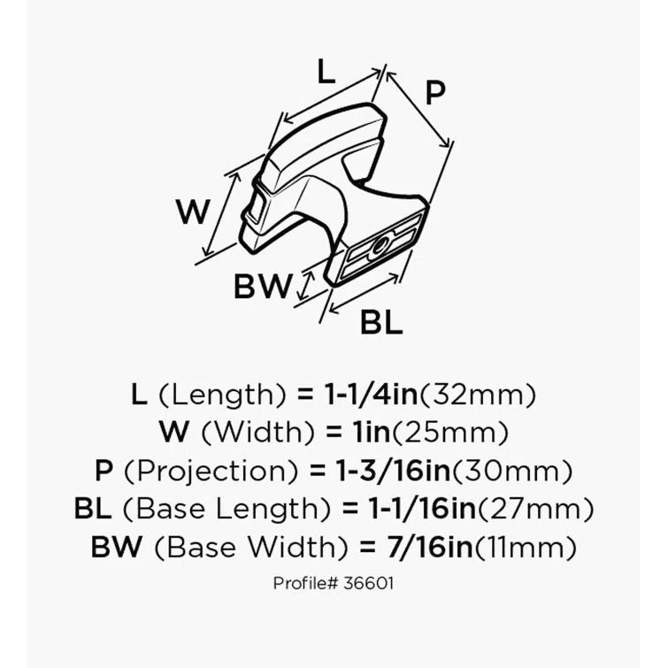 Davenport 1 3/16" Length Square Knob