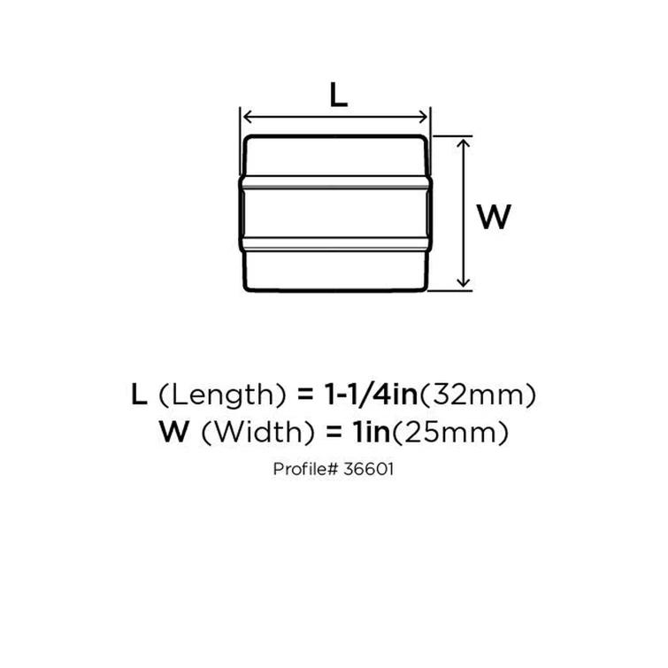 Davenport 1 3/16" Length Square Knob