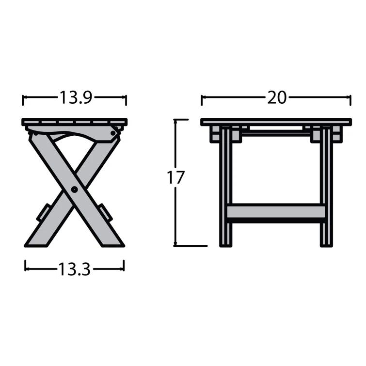 Prattsville Rectangular Outdoor Side Table