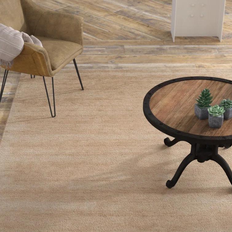 Jessup Hand Loomed 80% Art Silk And 20% Cotton Solid Color Rug
