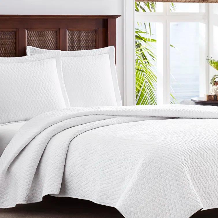 Tommy Bahama Home Tommy Bahama Raffia Solid Cotton Reversible Quilt Set