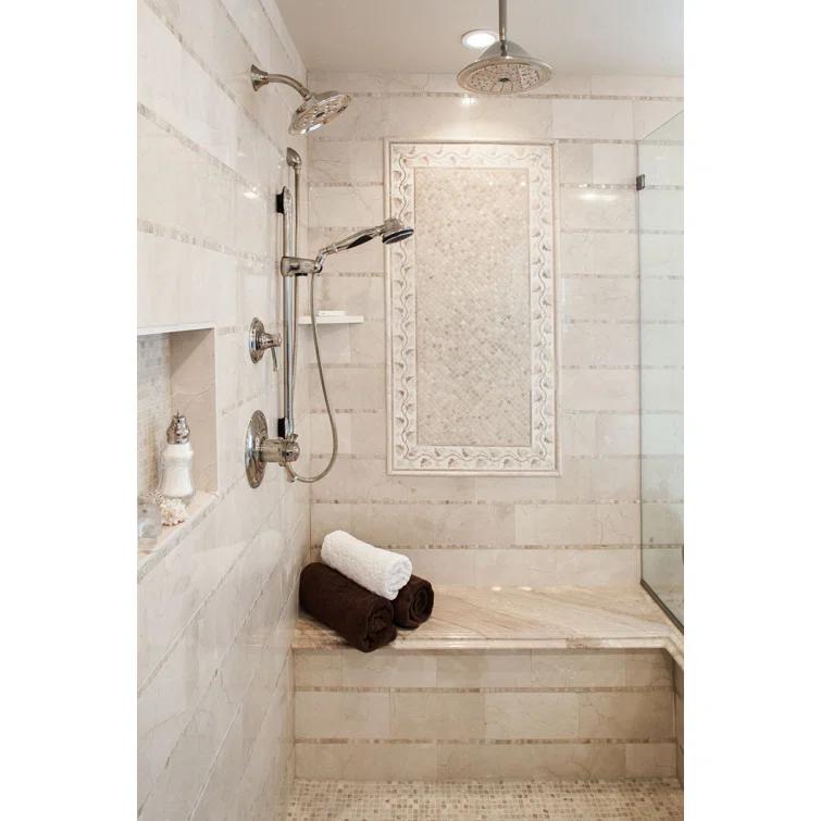 Crema Marfil 18" x 18" Marble Look Wall & Floor Tile