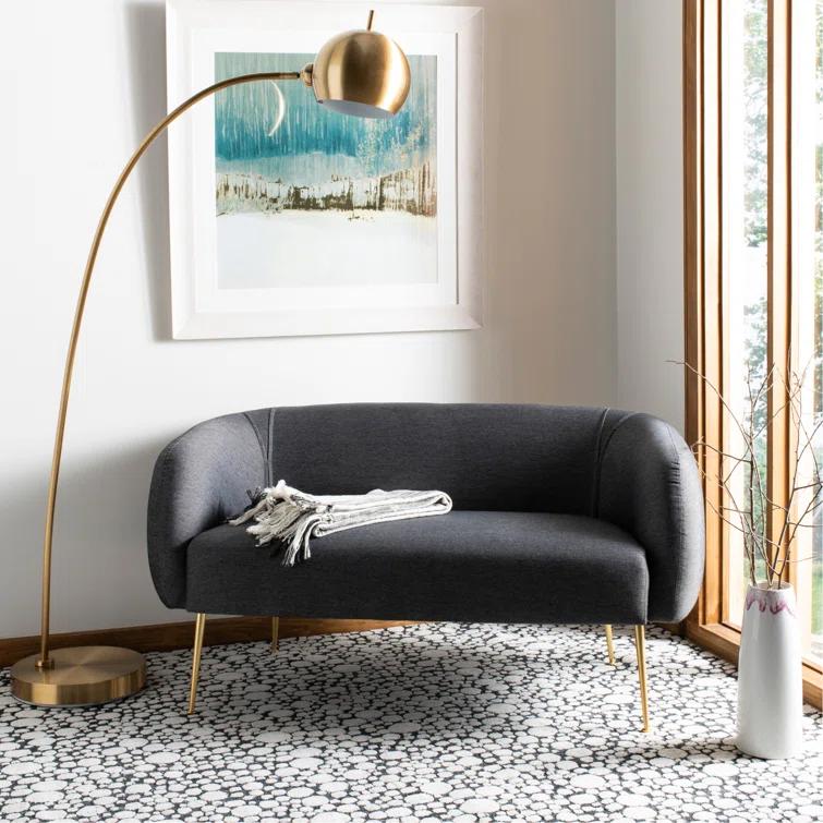 Safavieh  Couture High Line Collection Alena Stone Polyester Blend Loveseat
