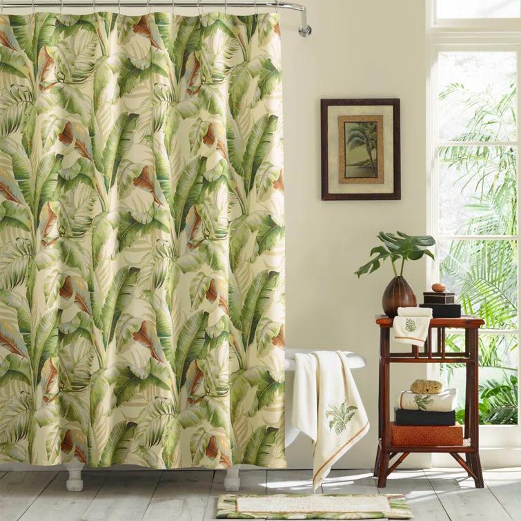 Tommy Bahama Home Palmiers Cotton Floral Shower Curtain
