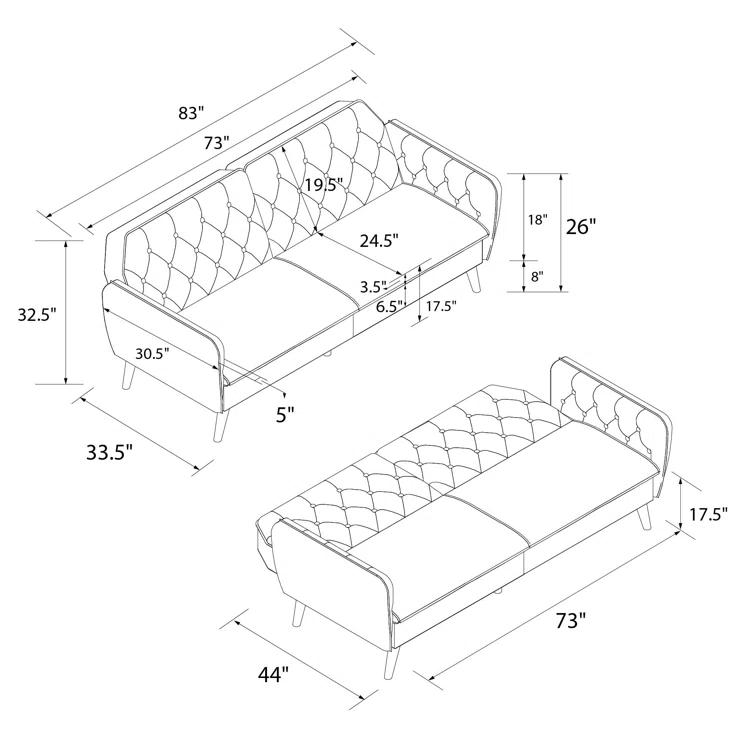 Tallulah Memory Foam Futon