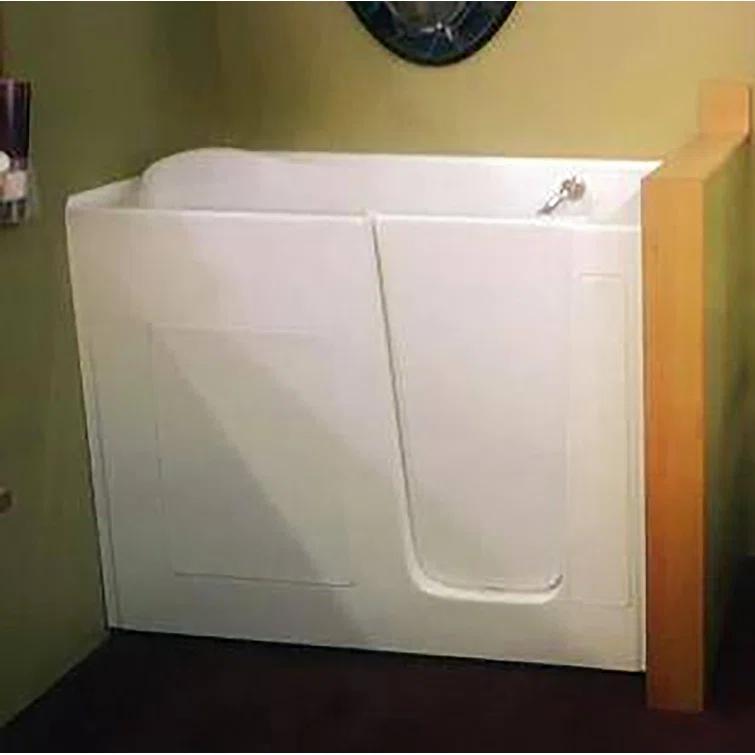 Lifestyle 5230 Walk-In Tub Life Style 52" x 30" Walk in Whirlpool Acrylic Bathtub with Integrated Seat