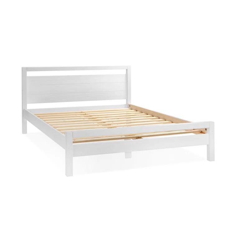 Loft Solid Wood Panel Bed