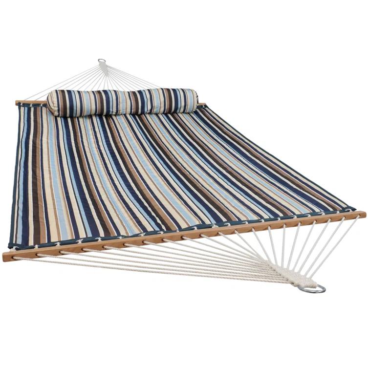 2-Person Quilted Polyester Spreader Bar Hammock