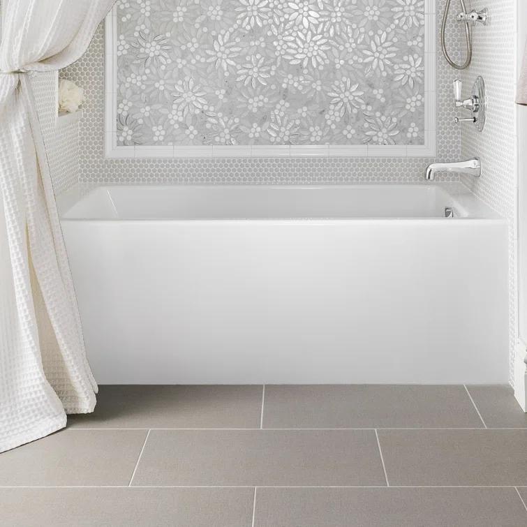 Hydro Systems Designer Sydney 60" x 30" Alcove Soaking Acrylic Bathtub SYD6030ATO-WHI-RH