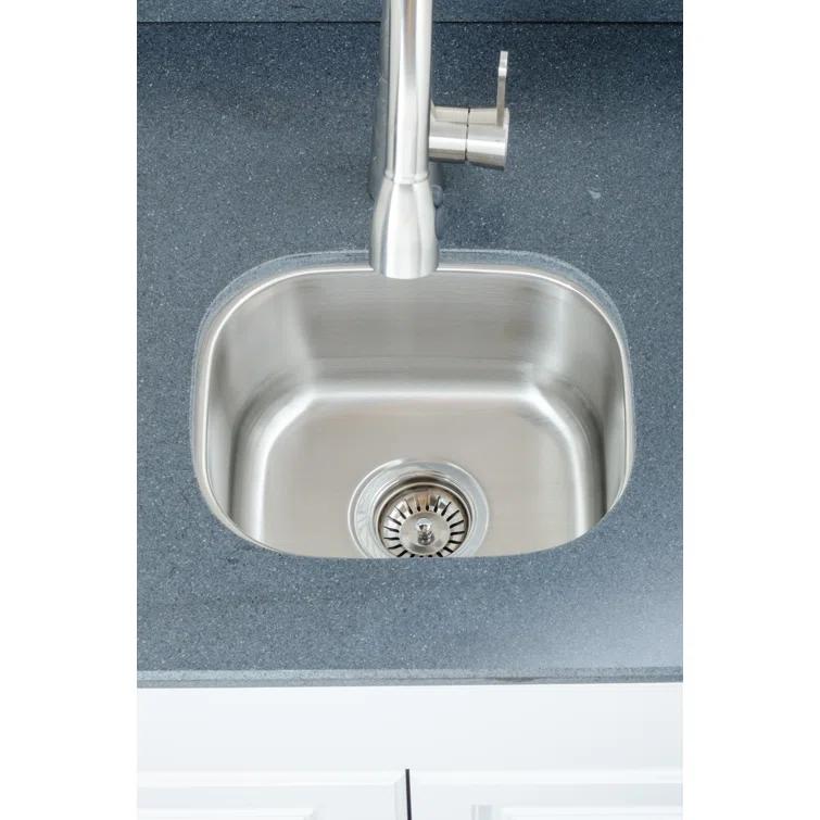 Craftsmen Series 15'' L Undermount Single Bowl Stainless Steel Kitchen Sink