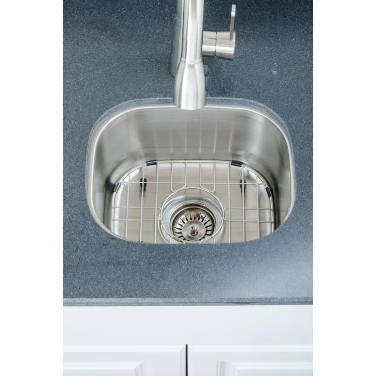 Craftsmen Series 15'' L Undermount Single Bowl Stainless Steel Kitchen Sink