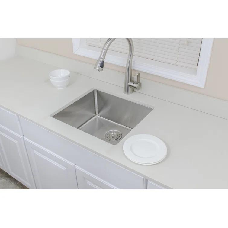 Wells Sinkware Chef's Series 20.5'' L Undermount Stainless Steel Kitchen Sink CSU2119-9
