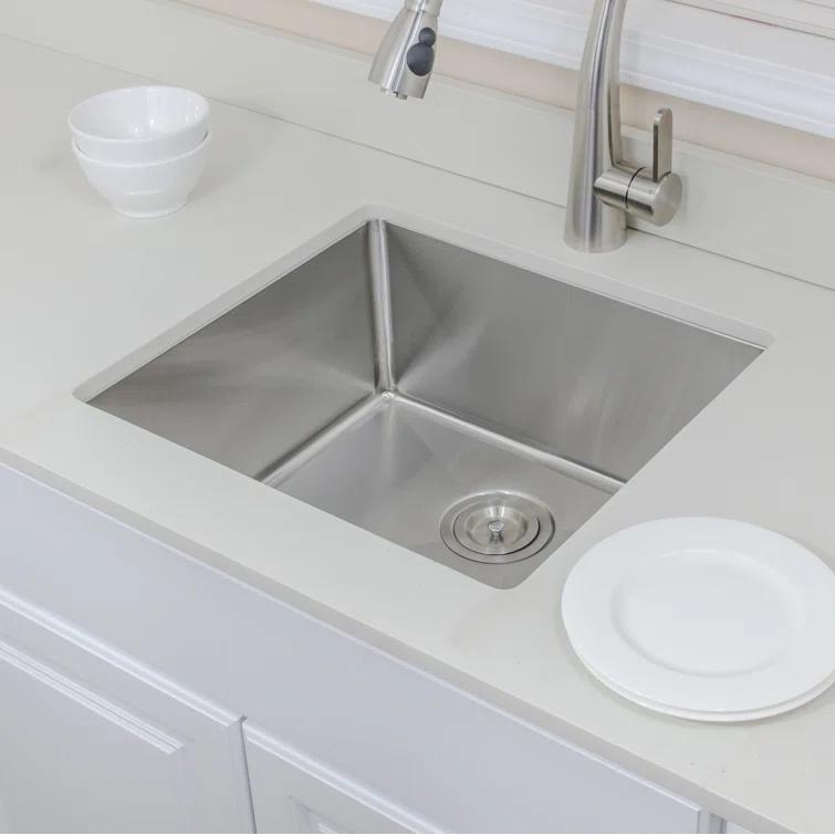 Wells Sinkware Chef's Series 20.5'' L Undermount Stainless Steel Kitchen Sink CSU2119-9