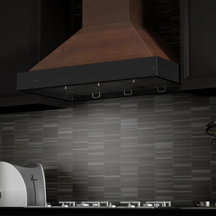 ZLINE ZLINE 30 in. Convertible Vent Wooden Wall Mount Range Hood in Antigua & Walnut KBAR-30
