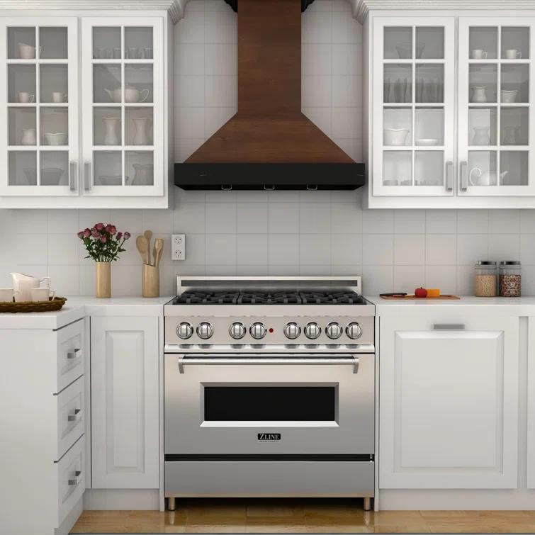 ZLINE ZLINE 30 in. Convertible Vent Wooden Wall Mount Range Hood in Antigua & Walnut KBAR-30