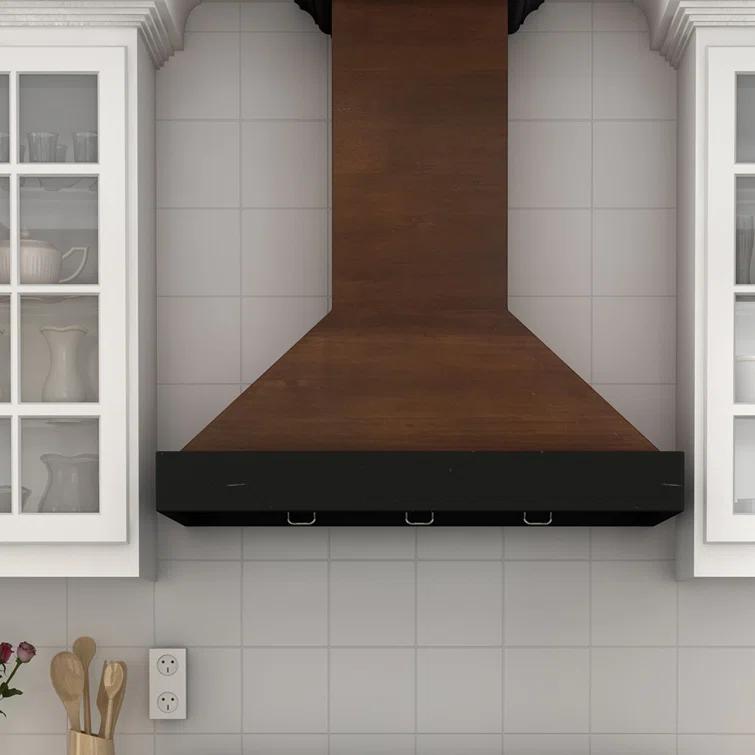 ZLINE ZLINE 30 in. Convertible Vent Wooden Wall Mount Range Hood in Antigua & Walnut KBAR-30