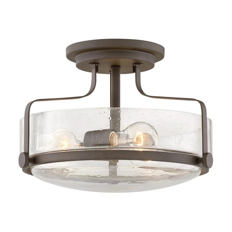 Harper 3-Light Semi-Flush Mount Retro Ceiling Light