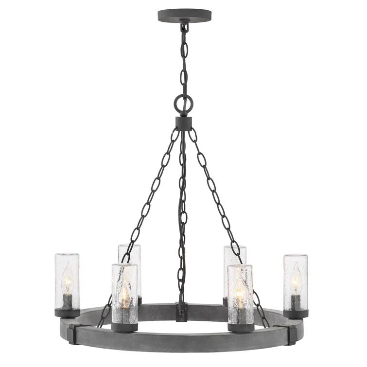 Sawyer 6 - Bulb 23.25" H Outdoor Chandelier