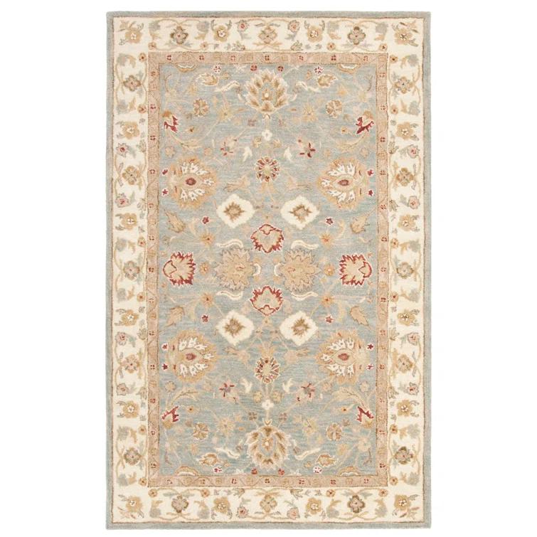 Antiquity AT822 Hand Tufted Accent Rug - Grey Blue/Beige - 2'3"x4' - Safavieh.