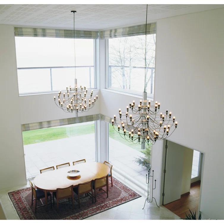 Sarfatti 2097 Contemporary Chrome 50-Light Chandelier