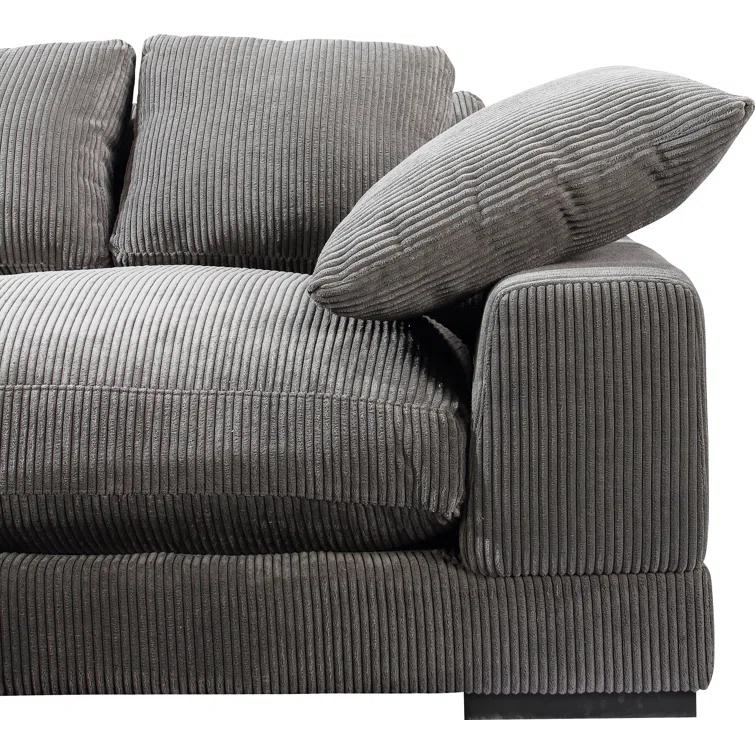 Plunge Sectional Charcoal-Color:Dark Grey,Style:Transitional