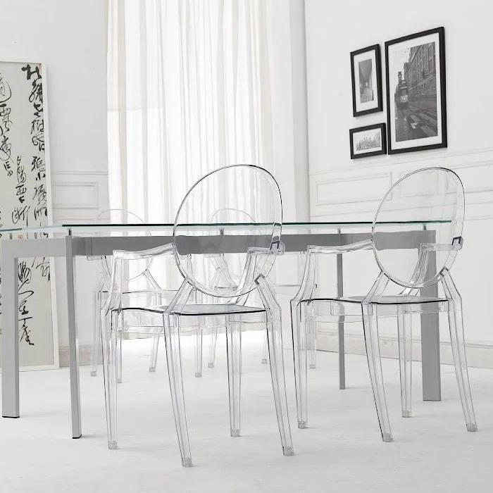 Louis Ghost Outdoor Stacking Dining Armchair