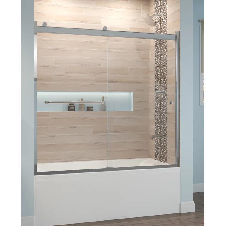 Rotolo 60" W x 57" H Semi-Frameless Tub Door