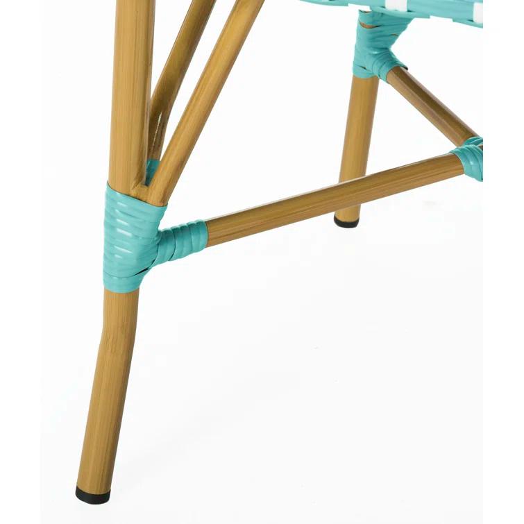 Casidy Polyethylene (PE) Wicker Wicker Outdoor Dining Side Chair