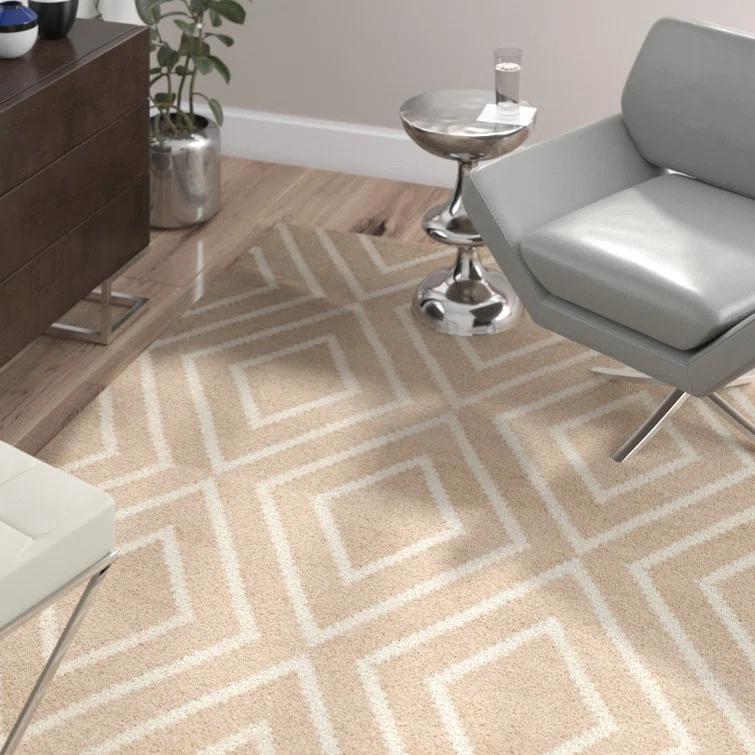 Whittlesey Hand Woven 80% Viscose, 20% Wool Geometric Rug