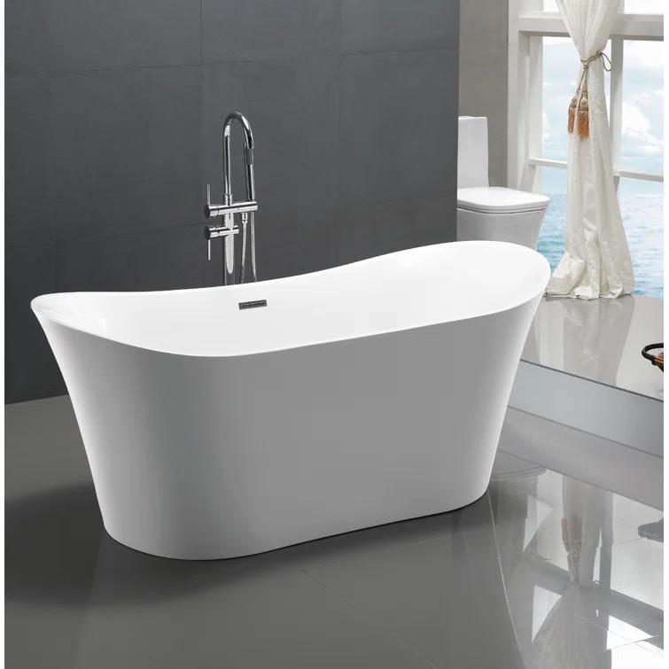 67" x 31" Freestanding Soaking Bathtub