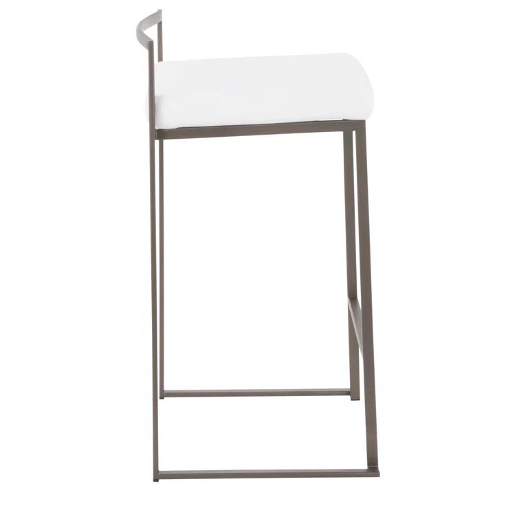 Derik Upholstered Stool with Metal Frame