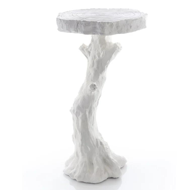 Global Views Faux Bois Table-White