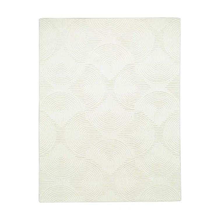 Global Views Arches Rug-Ivory/Ivory