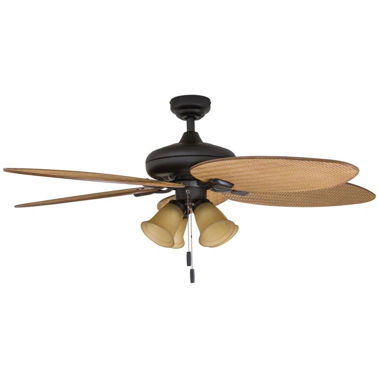 52" Palm Valley Tropical 5 Blade LED Ceiling Fan