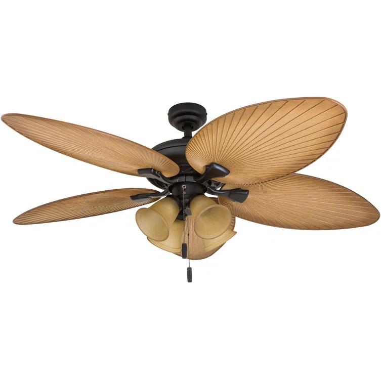 52" Palm Valley Tropical 5 Blade LED Ceiling Fan