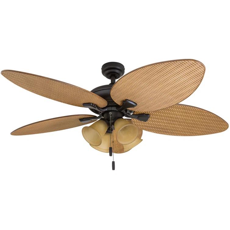 52" Palm Valley Tropical 5 Blade LED Ceiling Fan