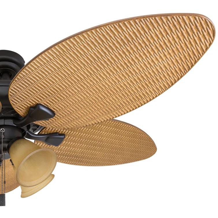 52" Palm Valley Tropical 5 Blade LED Ceiling Fan
