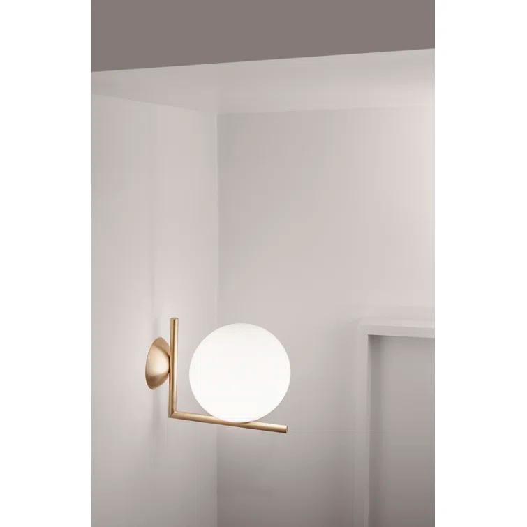 Large Brass Dimmable Direct Wired Sconce