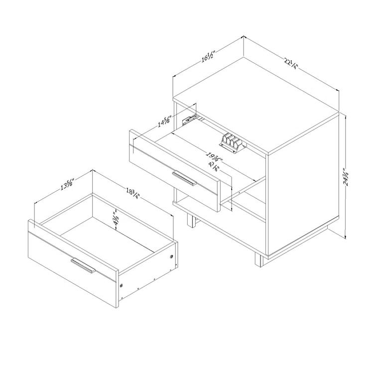Fynn 1 Drawer Nightstand