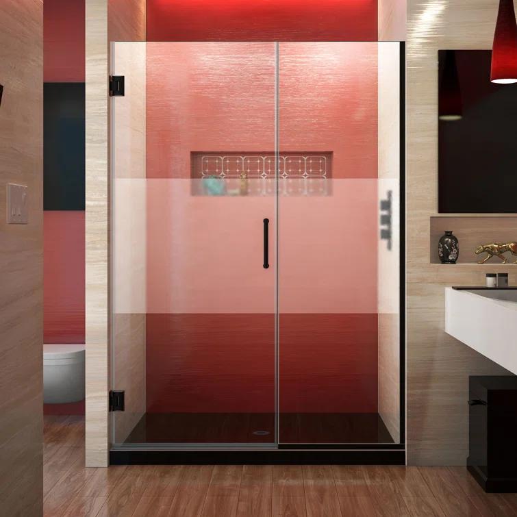 Unidoor Plus 46" W x 72" H Pivot Frameless Shower Door with ClearMax™ Technology