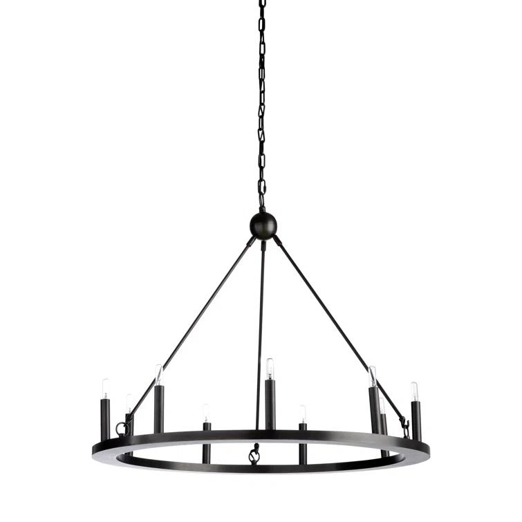 Florentine 9 - Light Wagon Wheel Chandelier