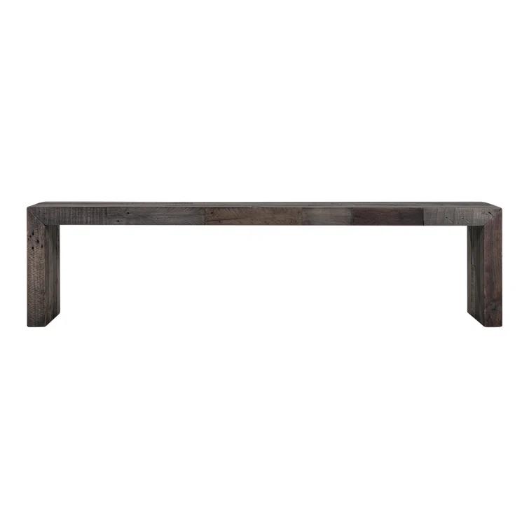 Transitional Rustic Recycled Pine 71'' Bench in Gray