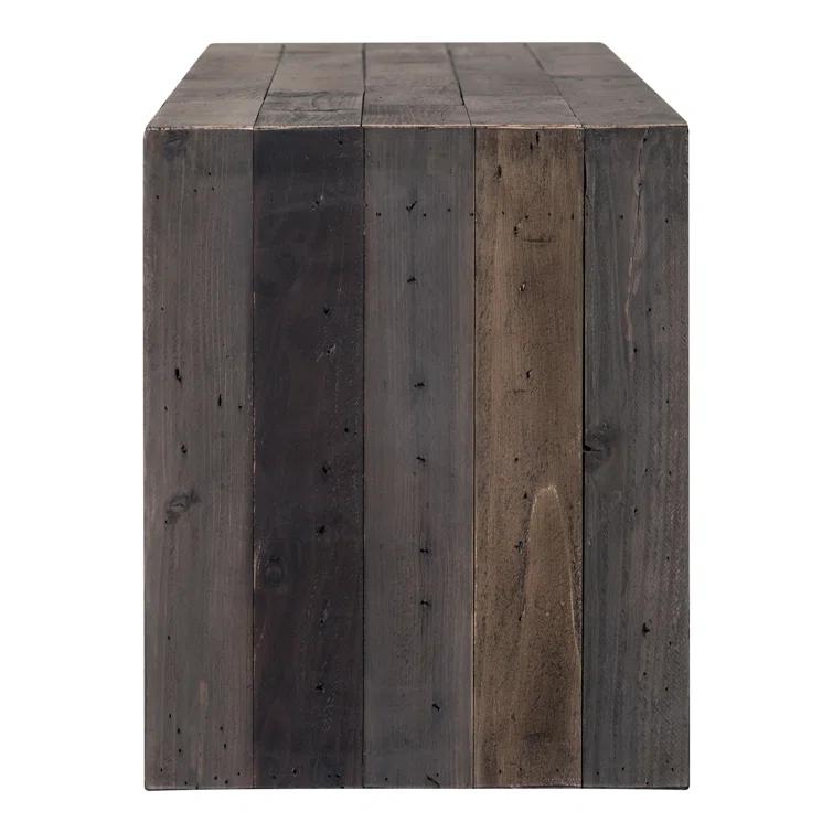 Transitional Rustic Recycled Pine 71'' Bench in Gray