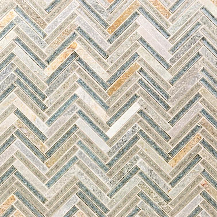 Roman 0.56" x 4" Marble Herringbone Mosaic Wall Tile